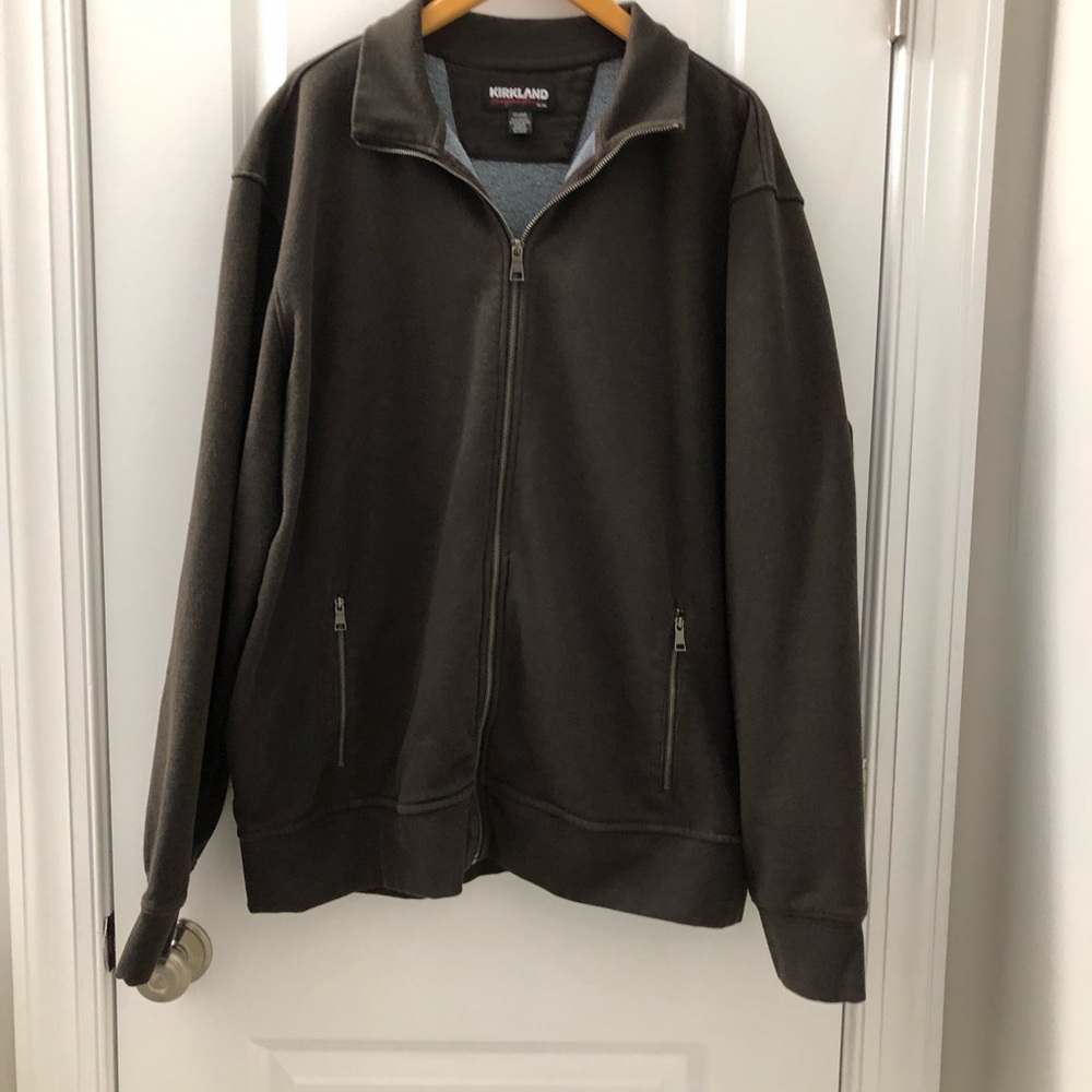 Men’s Brown Heavy Weight Full Zip Sweater